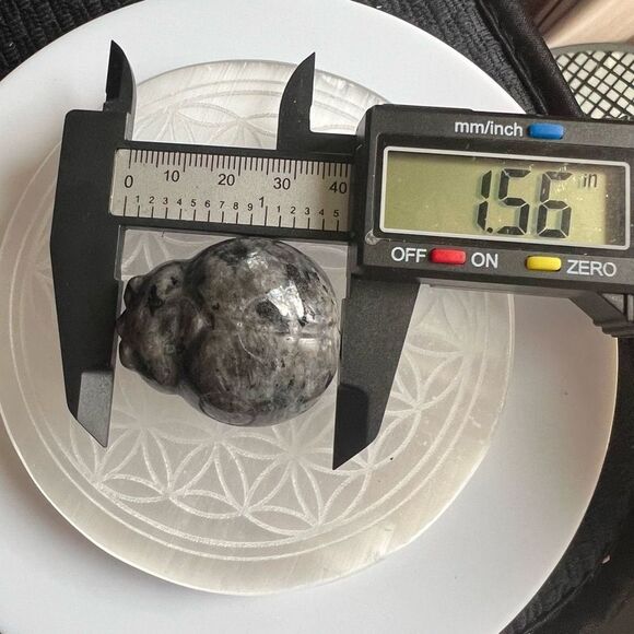 Larvikite Crystal Lady Bug Carving - Picture 11 of 15